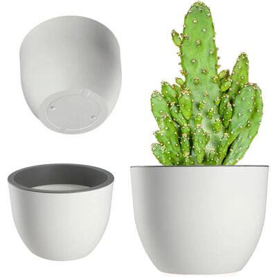 Kadax White Round Garden Plant Pot Cover - Plant Pot Cover Kadax White Round Garden Plant Pot Cover - Plant Pot Cover