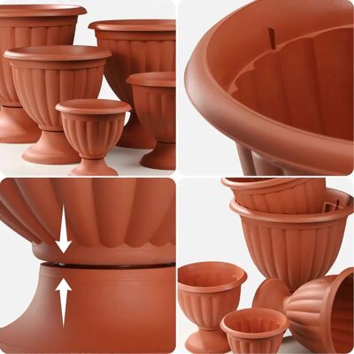 Kadax 19 Cm Garden Planter - Garden, Flower, Lawn, Terracotta Kadax 19 Cm Garden Planter - Garden, Flower, Lawn, Terracotta