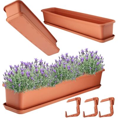 KADAX Balcony box flower pot 80cm with handles - Flower Pot KADAX Balcony box flower pot 80cm with handles - Flower Pot
