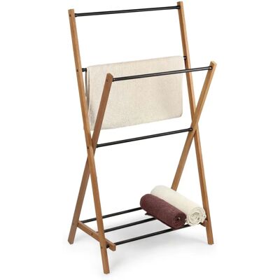KADAX Black Bathroom Towel Rack - Eco-Friendly Steel Wooden KADAX Black Bathroom Towel Rack - Eco-Friendly Steel Wooden
