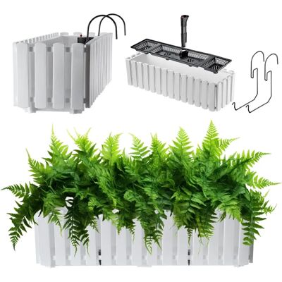 KADAX Balkonbox - Weiß - 58cm mit Griffen KADAX Balkonbox - Weiß - 58cm mit Griffen