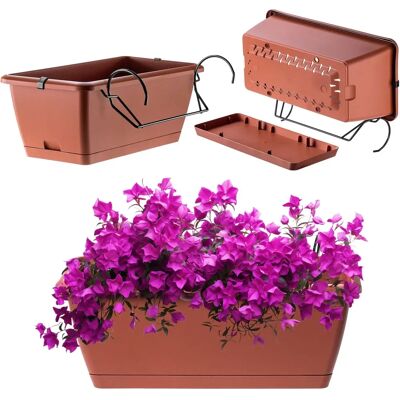 KADAX Balcony box 40cm flower pot with handles - Flower pot with handles KADAX Balcony box 40cm flower pot with handles - Flower pot with handles