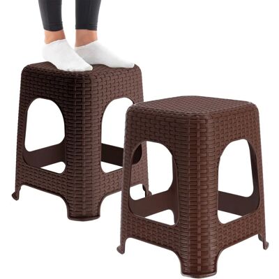 Taburete de cocina de ratán Kadax 2 piezas Taburete de cocina de ratán Kadax 2 piezas