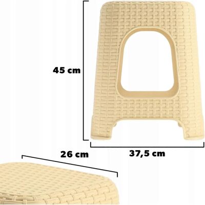 Taburete Rattan Beige Multifuncional Kadax Taburete Rattan Beige Multifuncional Kadax