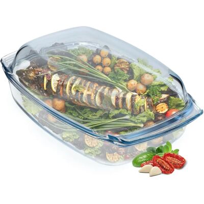 KADAX Durable 5L Glass Casserole - Rectangular Dish KADAX Durable 5L Glass Casserole - Rectangular Dish
