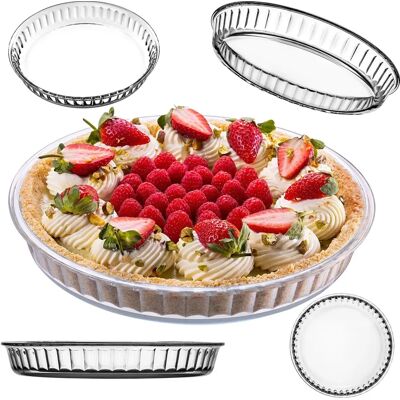 KADAX 27cm Heat-Resistant Glass Pizza Tart Mould KADAX 27cm Heat-Resistant Glass Pizza Tart Mould