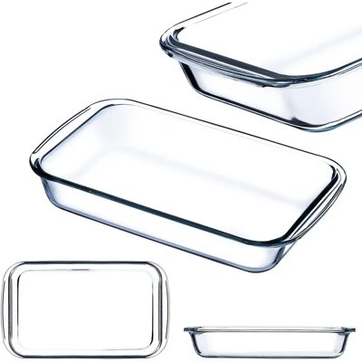 KADAX 2.2L Rectangular Glass Casserole - Oven Safe KADAX 2.2L Rectangular Glass Casserole - Oven Safe