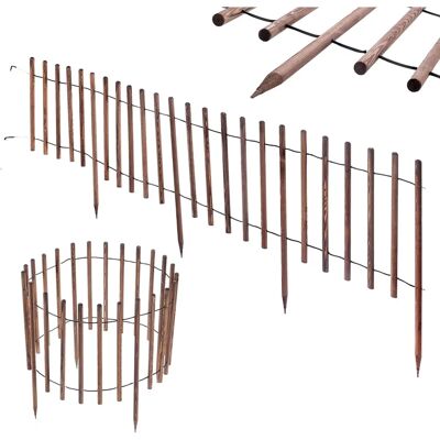 Kadax Wooden Garden Border - 230cm Rustic Fence Kadax Wooden Garden Border - 230cm Rustic Fence