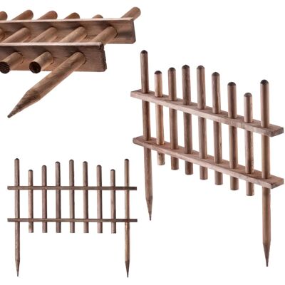 KADAX Clôture de jardin en bois - Palissade, Bois de pin, 60x35cm - Publicité KADAX Clôture de jardin en bois - Palissade, Bois de pin, 60x35cm - Publicité