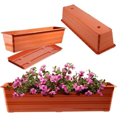 KADAX Blumenkübel Balkonbox mit Ständer 60cm - Blumentopf/Balkonbox KADAX Blumenkübel Balkonbox mit Ständer 60cm - Blumentopf/Balkonbox
