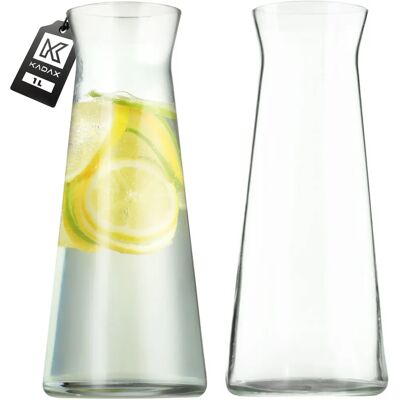 KADAX 2x Lemonade Carafe 1L Glass Jug - Carafe KADAX 2x Lemonade Carafe 1L Glass Jug - Carafe