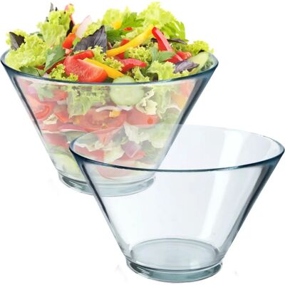 KADAX Glass Salad Bowl 17cm - Salad Set of 2 KADAX Glass Salad Bowl 17cm - Salad Set of 2