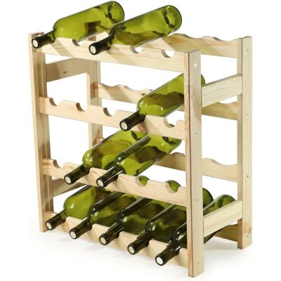 KADAX Scaffale vino in legno 20 bottiglie Ripiano liquore KADAX Scaffale vino in legno 20 bottiglie Ripiano liquore