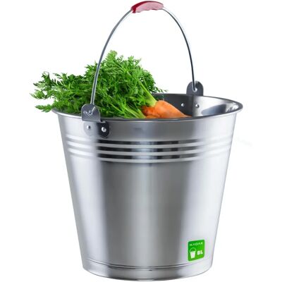 KADAX Steel 8L Bucket - Durable Metal Utility Container KADAX Steel 8L Bucket - Durable Metal Utility Container