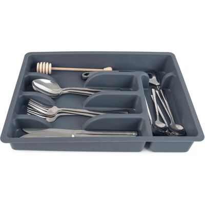 KADAX Plastic Drawer Insert - Kitchen Organizer for Cutlery - Grey KADAX Plastic Drawer Insert - Kitchen Organizer for Cutlery - Grey