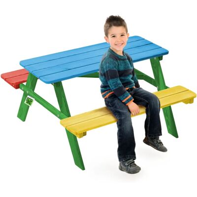 KADAX Wooden Child Garden Bench with Table - Garden Furniture KADAX Wooden Child Garden Bench with Table - Garden Furniture