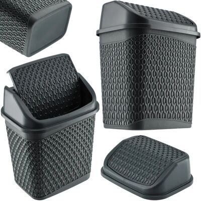 KADAX Bathroom Waste Bin Grey 6.2L - Bathroom Trash Can KADAX Bathroom Waste Bin Grey 6.2L - Bathroom Trash Can