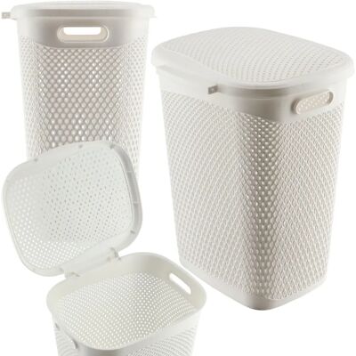 Kadax Laundry Basket - Breathable 55L White Kadax Laundry Basket - Breathable 55L White