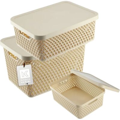Kadax Storage Basket Set 4.5L 12L 18L Kadax Storage Basket Set 4.5L 12L 18L