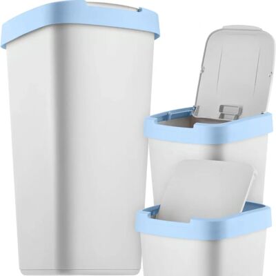 KADAX Pesmes Recycling Bin - 25L, Blanco, Rectangular - Recycling bin KADAX Pesmes Recycling Bin - 25L, Blanco, Rectangular - Recycling bin
