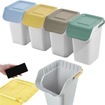 KADAX Trash Bin 4x25L Segregation Container with Handle KADAX Trash Bin 4x25L Segregation Container with Handle