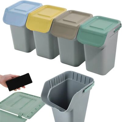 Kadax - Waste Sorting Kit with Sealed Lid, 25L Bin, Kitchen Trash - Trash Bin Kadax - Waste Sorting Kit with Sealed Lid, 25L Bin, Kitchen Trash - Trash Bin