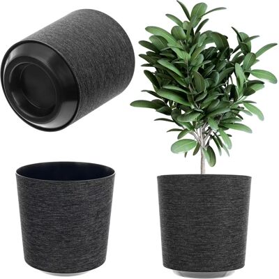Kadax 30cm black plastic flower pot support - Flower Pot Support Kadax 30cm black plastic flower pot support - Flower Pot Support