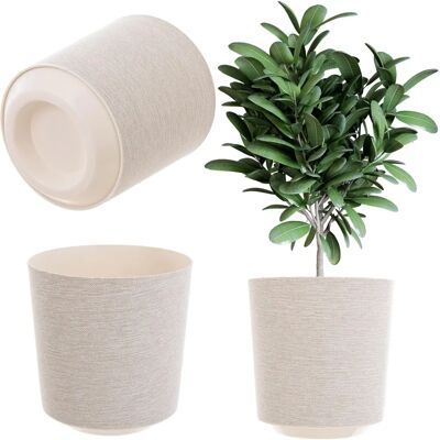 KADAX 25cm Cream Flower Pot - Modern Design KADAX 25cm Cream Flower Pot - Modern Design