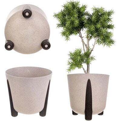 Kadax Eco Plant Pot with Legs 18cm White Kadax Eco Plant Pot with Legs 18cm White