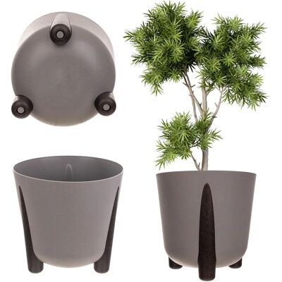 KADAX Eco Flower Pot with Legs 21cm Grey - Flower Pot KADAX Eco Flower Pot with Legs 21cm Grey - Flower Pot