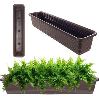 Kadax 80 Cm Moca Balcony Planter - Balcony Planter Kadax 80 Cm Moca Balcony Planter - Balcony Planter