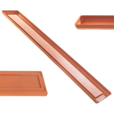 KADAX Flower pot stand 80cm rectangular tray brick plastic - Flower Pot Stand KADAX Flower pot stand 80cm rectangular tray brick plastic - Flower Pot Stand