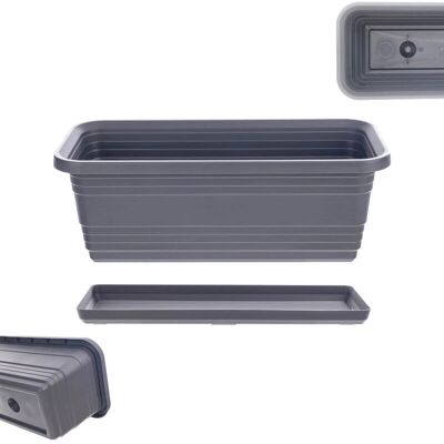 KADAX - Vaso da fiori - 40 cm - Antracite - Planter with stand KADAX - Vaso da fiori - 40 cm - Antracite - Planter with stand