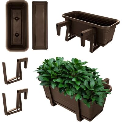 KADAX Balkonblumenkasten mit Ständer - Blumentopf / Balkonbox KADAX Balkonblumenkasten mit Ständer - Blumentopf / Balkonbox