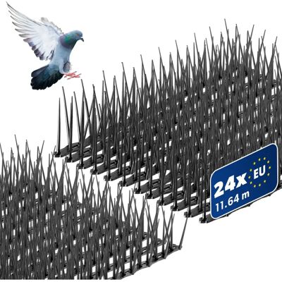 KADAX Púas para Pájaros - 24 Acero Inoxidable, 11.64m Protección KADAX Púas para Pájaros - 24 Acero Inoxidable, 11.64m Protección