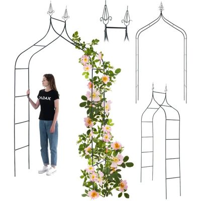Pergola da giardino in metallo KADAX - Supporto per rose e piante - 255cm Pergola da giardino in metallo KADAX - Supporto per rose e piante - 255cm