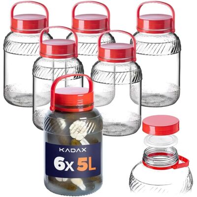 Słoik z szkła Kadax 5L do kiszenia - Wielofunkcyjny pojemnik Słoik z szkła Kadax 5L do kiszenia - Wielofunkcyjny pojemnik