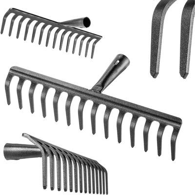 KADAX Garden Rake 14 Tine Steel - Universal, Lightweight, Heavy-Duty KADAX Garden Rake 14 Tine Steel - Universal, Lightweight, Heavy-Duty