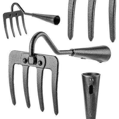 KADAX Garden Aeration Rake 3-Tine Steel - Garden Rake KADAX Garden Aeration Rake 3-Tine Steel - Garden Rake