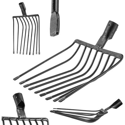 KADAX garden fork - 9 teeth, steel, ergonomic, for potatoes and stones KADAX garden fork - 9 teeth, steel, ergonomic, for potatoes and stones