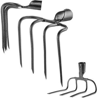 KADAX 4-tine manure fertilizer hooks - Durable Steel - Easy to Use KADAX 4-tine manure fertilizer hooks - Durable Steel - Easy to Use