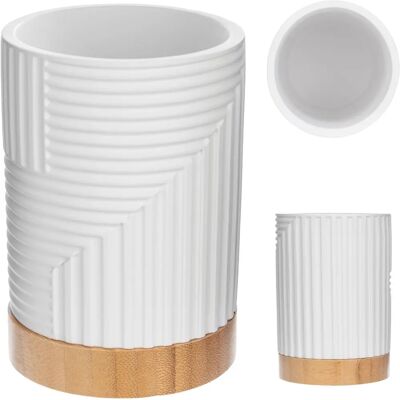 Kadax Lunel Toothbrush Cup - White - Bathroom Accessory Kadax Lunel Toothbrush Cup - White - Bathroom Accessory