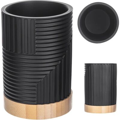 KADAX Lunel Toothbrush Organizer - Black - Geometric Pattern - Durable KADAX Lunel Toothbrush Organizer - Black - Geometric Pattern - Durable