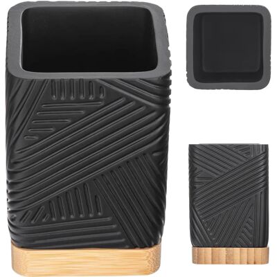 KADAX Bathroom Mug Black - Square - Durable, Stylish, Moisture Resistant KADAX Bathroom Mug Black - Square - Durable, Stylish, Moisture Resistant