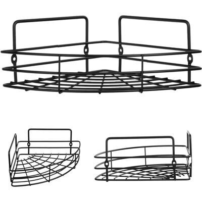 KADAX Black Bathroom Shower Shelf - 1 Tier Metal Loft KADAX Black Bathroom Shower Shelf - 1 Tier Metal Loft