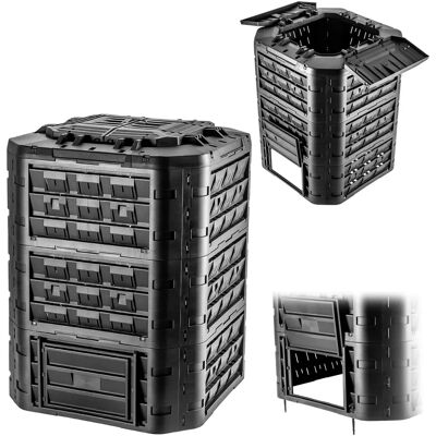 Kadax Compostador de jardín, fertilizante modular grande, resistente a las heladas durante todo el año, 950 l Kadax Compostador de jardín, fertilizante modular grande, resistente a las heladas durante todo el año, 950 l