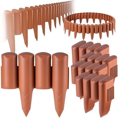 Barrière de jardin KADAX - 10m en plastique terracotta - Publicité Barrière de jardin KADAX - 10m en plastique terracotta - Publicité