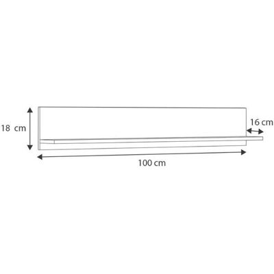 Estante Kobi Shelf Golden Oak Black - Estantería moderna para pared Estante Kobi Shelf Golden Oak Black - Estantería moderna para pared
