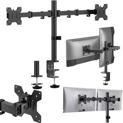 Mozos MS03 Soporte Doble para Monitor - Ergonómico, Ajustable, Diseño Moderno Mozos MS03 Soporte Doble para Monitor - Ergonómico, Ajustable, Diseño Moderno
