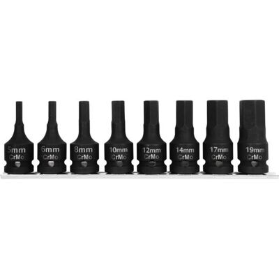 Proline Tools Impact Socket - 8-teilig, 5-19mm, Cr-Mo Stahl Proline Tools Impact Socket - 8-teilig, 5-19mm, Cr-Mo Stahl